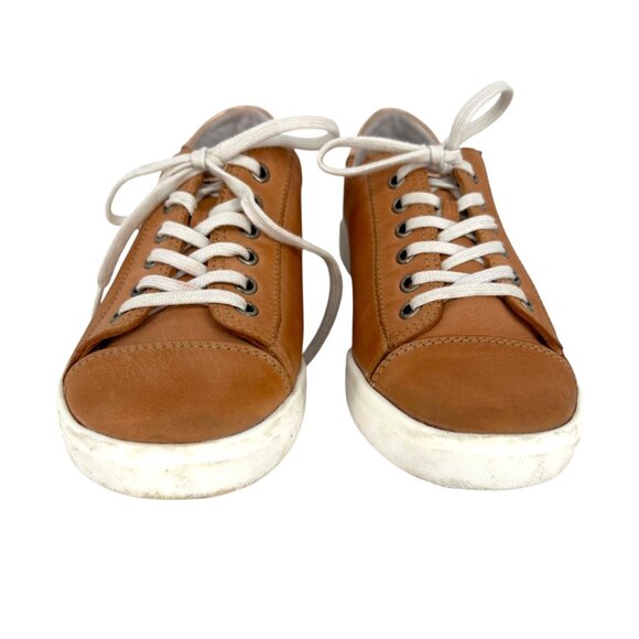 Josef Seibel Leather Lace-Up Sneakers Camel Brown Size 38 US 8 - Picture 2 of 13